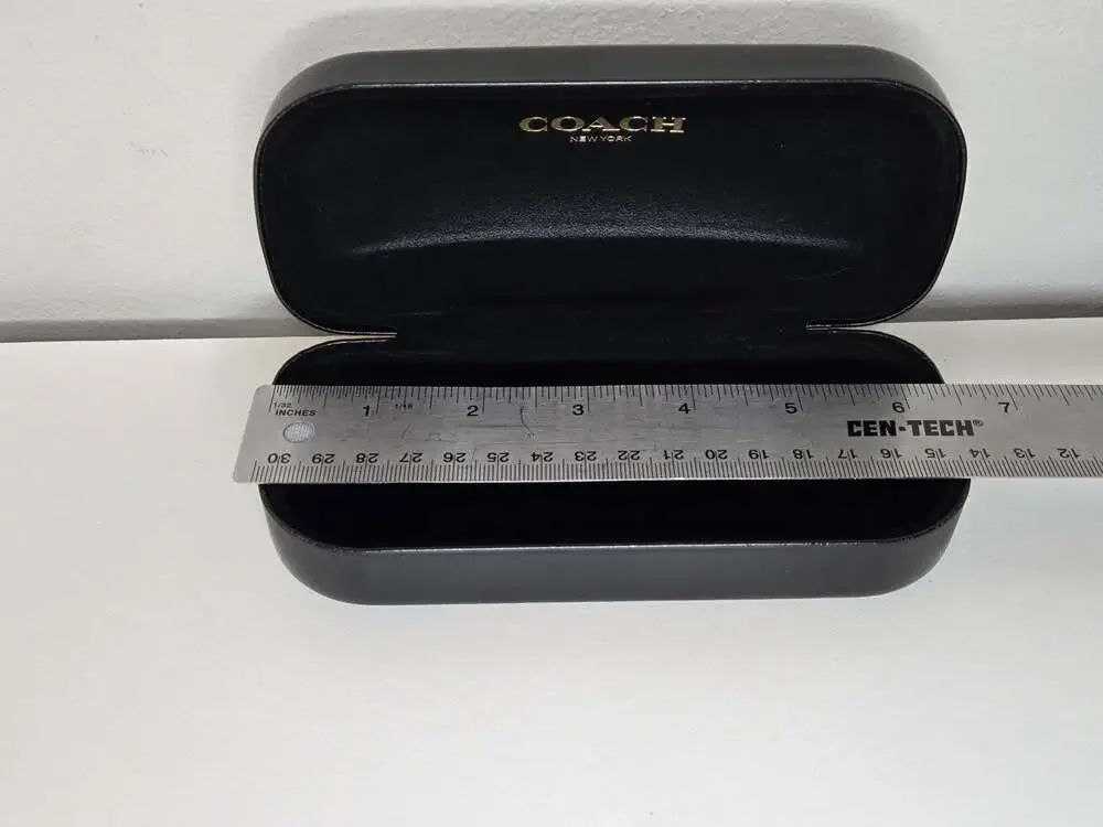 Coach New York Black Hard Shell Clamshell Eyeglasses or Sunglasses Case